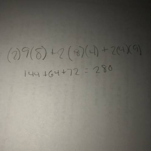 Iam supposed to find the surface area. my answer is 378ft2. is my answer correct?