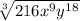 \sqrt[3]{216x^9y^{18}}