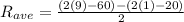 R_{ave}=\frac{(2(9)-60)-(2(1)-20)}{2}