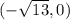 (-\sqrt{13} , 0)