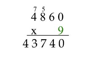 Standard algorithm for multiplication