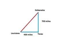Johnny is in nebraska and needs to go to texas, which is about 700 miles due south. from there, he w