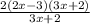 \frac{2( 2x  - 3)(3x+ 2)}{3x + 2}
