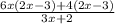 \frac{6x( 2x  - 3) + 4(2x- 3)}{3x + 2}