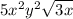 5x^2y^2\sqrt{3x}