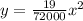 y = \frac{19}{72000} x ^ 2