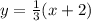y = \frac{1}{3}(x+2)