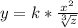 y=k*\frac{x^{2}}{\sqrt[3]{z}}
