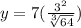 y=7(\frac{3^{2}}{\sqrt[3]{64}})