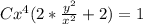 Cx^4(2*\frac{y^2}{x^2}+2)=1
