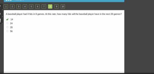 Abaseball player had 4 hits in 8 games. at this rate, how many hits will the baseball player have in