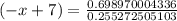 (-x+7) = \frac{0.698970004336}{0.255272505103}