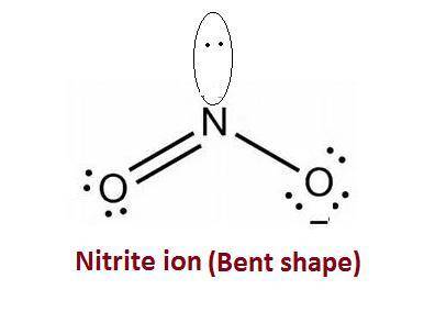 What word or two-word phrase best describes the shape of the nitrite ( no2- ) ion?