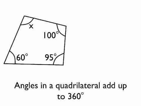 The sum of the interior angles of a quadrilateral is  180° 90° 270° 360°