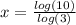 x=\frac{log(10)}{log(3)}