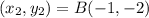 (x_2,y_2)=B(-1,-2)
