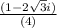 \frac{( 1 - 2\sqrt3i)}{(4)}