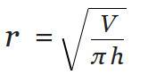 The volume of a large can of tuna fish can be calculated by using the formula v= *pi*r^2h. write an
