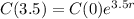 C(3.5) = C(0)e^{3.5r}