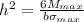 h^{2}=\frac {6M_{max}}{b\sigma_{max}}