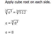 Ionly have 3 minutes to do this test a gift box is a cube with a volume of 512 cubic inches. what is