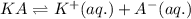 KA\rightleftharpoons K^+(aq.)+A^{-}(aq.)