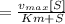 = \frac{v_{max}[S]}{Km + S}