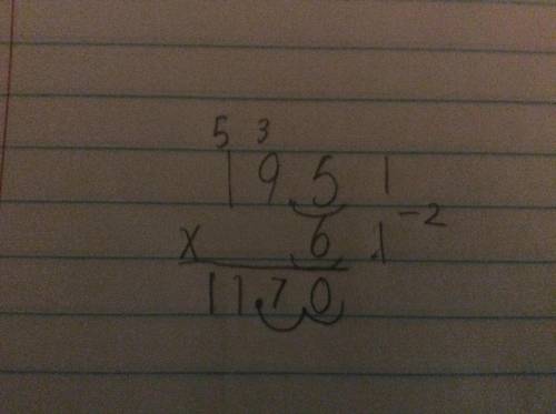 What is 19.5 times 0.6 long multiplication