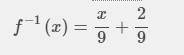 Which equation is the inverse of y= 9x^2