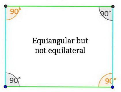 Aquadrilateral that is equiangular but not equalilateral