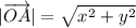 |\overrightarrow{OA}|=\sqrt{x^{2}+y^{2}}