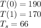 T(0)=190\\T(1)=170\\T_{s}=66