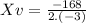 Xv= \frac{-168}{2.(-3)}