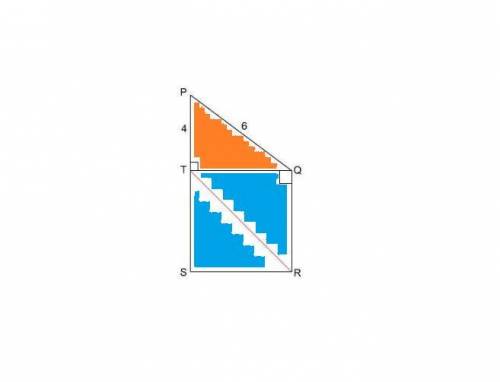 Square stqr is drawn on one side of right triangle tpq. the length of each side of the square is abo