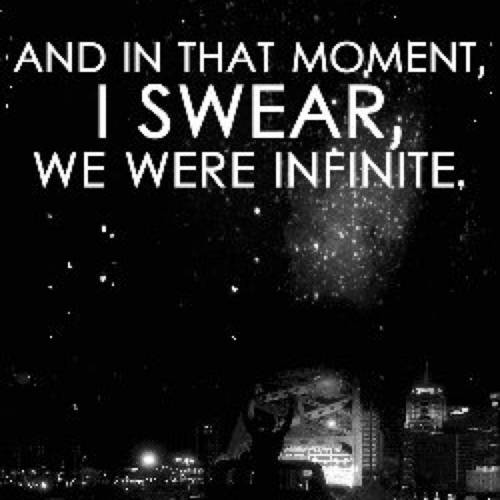 What does we are infinite and i am infinite in the novel the perks of being wallflowers means?