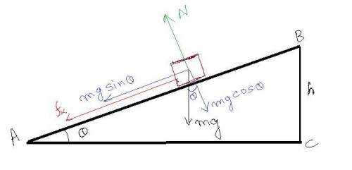 A2.0 kg wood block is launched up a wooden ramp that is inclined at a 27 ∘ angle. the block's initia