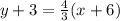 y+3=\frac{4}{3}(x+6)