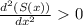 \frac{d^2(S(x))}{dx^2}  0