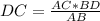 DC = \frac{AC*BD}{AB}