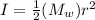 I = \frac{1}{2}(M_w)r^{2}