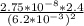 \frac{2.75 * 10^{-8} * 2.4}{(6.2*10^{-3})^2}