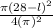 \frac{\pi(28-l)^{2} }{4(\pi )^{2} }
