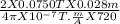 \frac{2 X 0.0750 T X 0.028 m}{4\pi X 10^{-7} T.\frac{m}{A}  X 720}