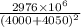 \frac{2976\times 10^{6} }{(4000+4050)^{2}}