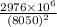 \frac{2976\times 10^{6} }{(8050)^{2}}