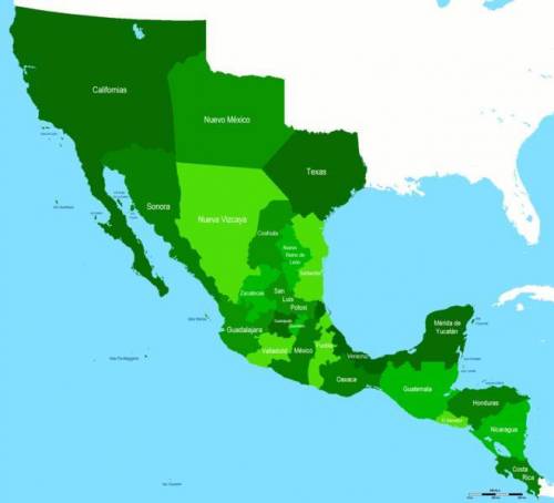 First to answer will get brainliest! which regions on this map were once mexican possessions?   -mid