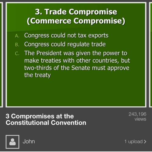 How did members of the constitutional convention compromise on tariffs?  a they agreed that tariffs