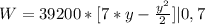 W=39200*[7*y-\frac{y^2}{2}] |0,7