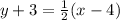 y+3=\frac{1}{2}(x-4)