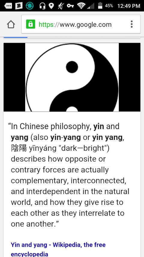 What does the ying yang stand for